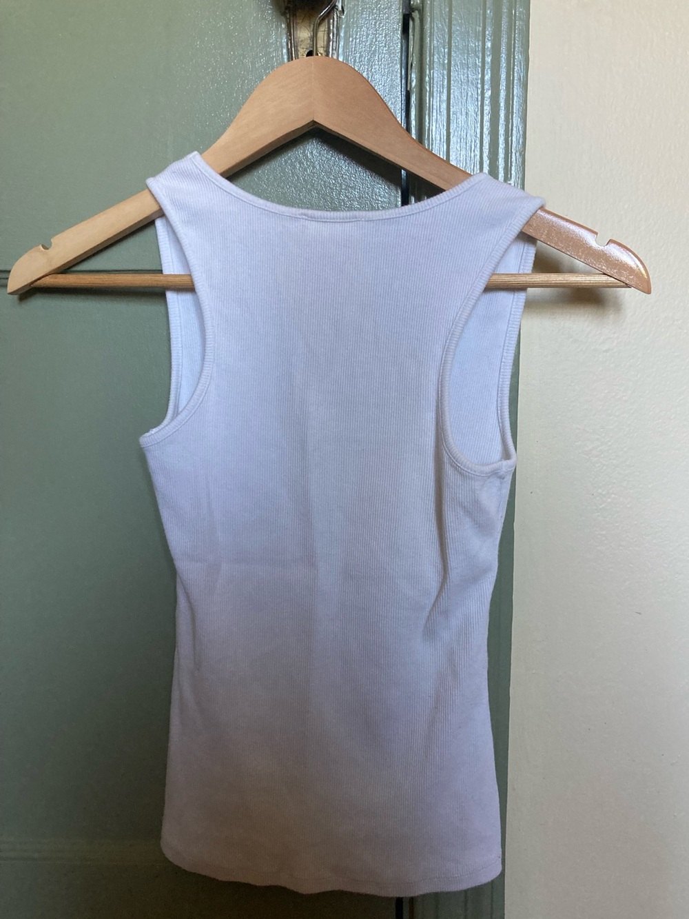 White Ribbed Sezane Tank Top - Picture 2 of 5